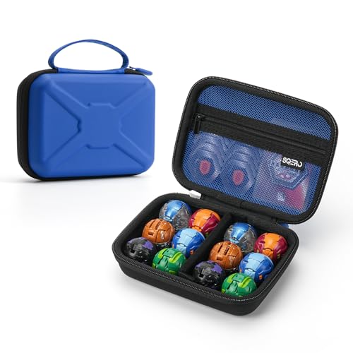 SQERO Case Compatible with 12 Bakugan Figures BakuCores and Armored Alliance Geogan Rising Battle Action Figure Toy Organizer Storage Case for Bakugan and Accessories(Only Case)