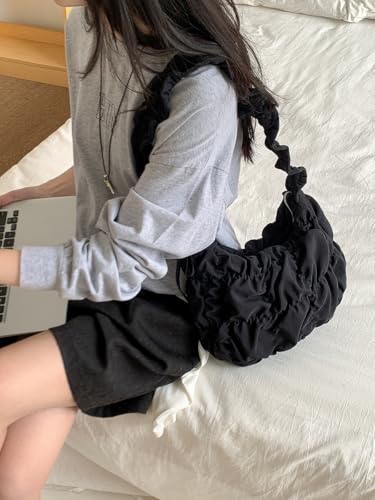 Quilted Tote Bag for Women Puffer Shoulder Bag Adjustable Crescent Crossbody Bag Dumpling Sling Bag Cloud Purse 2025 6