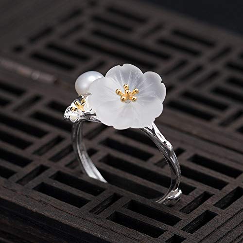 Bague ouverte ajustable à offrir : le style ethnique floral
