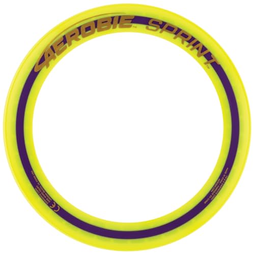 Aerobie Sprint Flying Ring Wurfring mit Durchmesser 25,4 cm, gelb