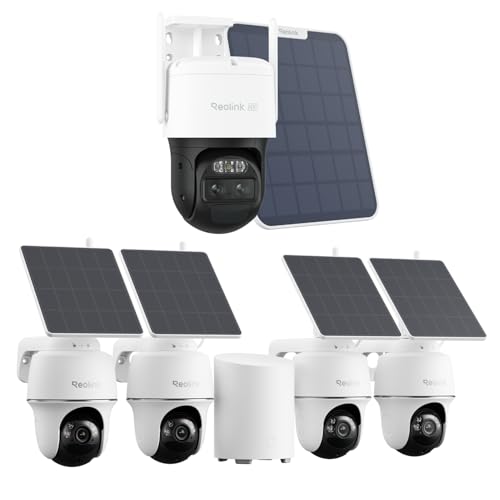 Image of REOLINK Solar Security Cameras Wireless Outdoor System, Argus PT+Home Hub Mini Bundle with TrackMix, Color Night Vision, Smart Detection, 2.4 /5 GHz Wi-Fi, No Subscriptions
