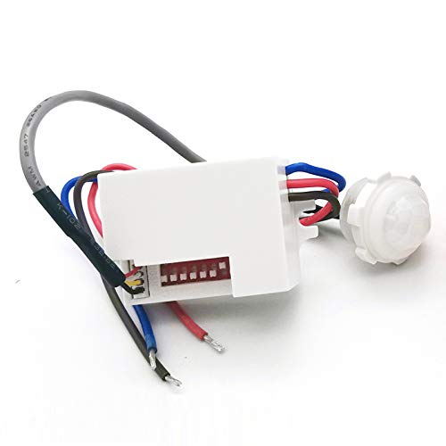 Sensor PIR QWYEURO para interiores, empotrado, montaje en techo para instalación, rango de sensor de movimiento por infrarrojos máx.6 m/360° Cover