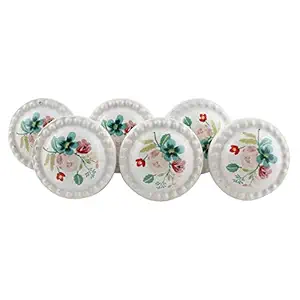 Indian-Shelf Pack of 10 Multicolor Drawer Pull- Ceramic Door Pull- Round Drawer Knob- Floral Dresser Knob- Door Handles- Door Knobs for Cabinets- Drawer Knobs- Dresser Knobs Farmhouse Style