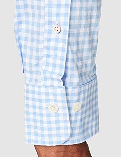 GANT Men's REG Broadcloth Gingham BD, Capri Blue, M