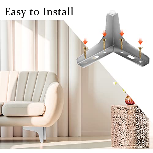 Chumia CHUMIA-MODERN-45 12 Pieces Metal Furniture Legs Modern Style Triangle Dresser Legs Sofa Feet Diy Replacement Legs thumb #4