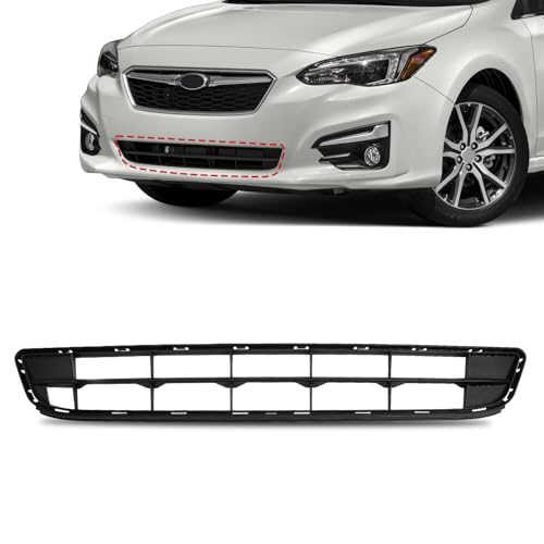 Front Bumper Lower Grille for Subaru Impreza 2017 2018 2019 Accessories, Front Bumper Lower Grille Intake Cover Kit, Bumper Front Mesh Grille Grid Grill Guard Replacement Gloss Black