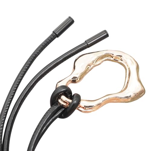 Knotted Waist Belt for Women Skinny Belts Thin PU Leather Belt for Dresses3