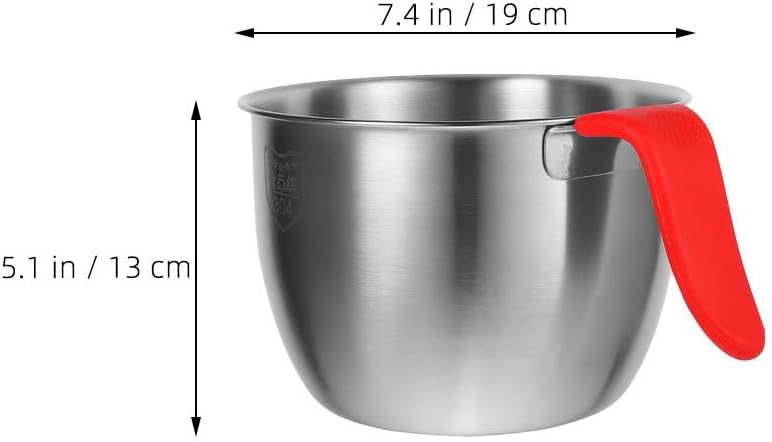 Alipis 2PCS Kitchen Mixing Bowl: Stainless Steel Whisking Bowl - Wide Mouth Washing Basin - Cooking Dish for Baking Dough Preparation Salad Tossing