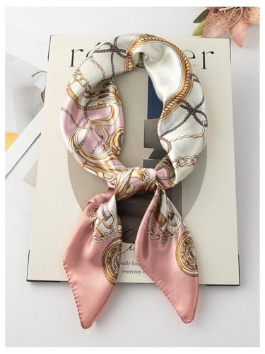 Verdusa Women's Retro Print Large Headscarf Elegant Square Scarves Hair Bandanas3