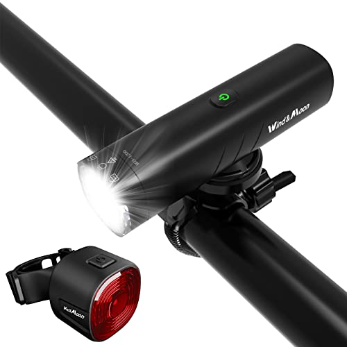 Luz Bicicleta de 1200LM, Faros Delanteros con Lente giratoria antideslumbrante, Luz Trasera Bicicleta Inteligente, 6 Modos de Iluminación/Resistente al Agua/Carga USB, Apto para Ciclismo Cover