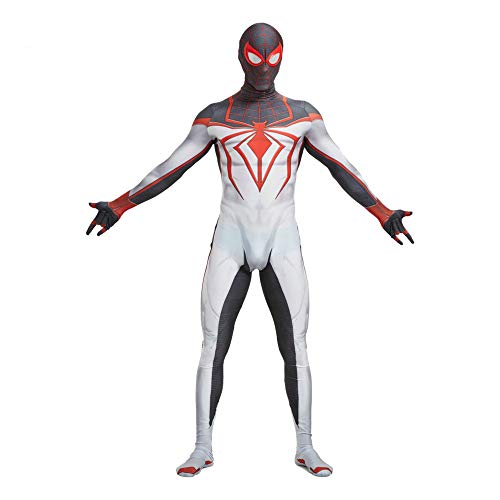Superheld ps5 Spiel Kostüm Cosplay Zentai Overall Super-Vers Miles Morales Anzug Superheld Onesies Unisex Adult-Kids L