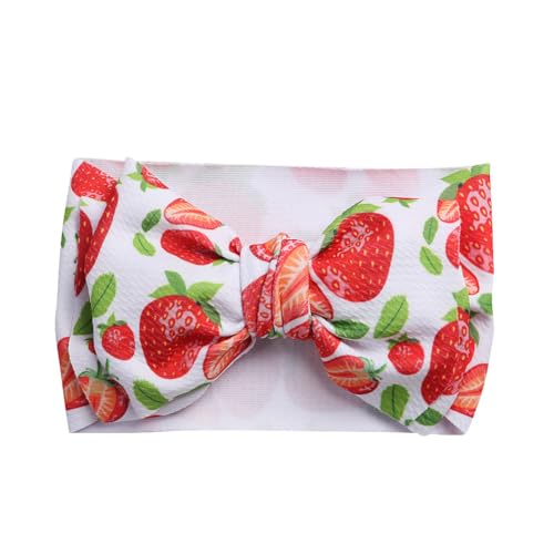 BBTDIN Strawberry Turban Headband with Bow Fruit Hair Band Bownkot Headwear BTB06 (Big Strawberry)2