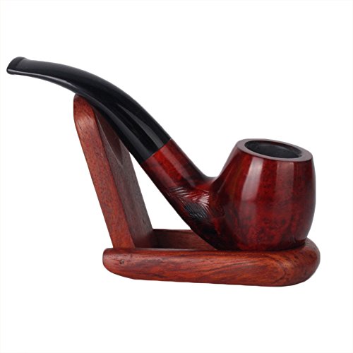 Home-organizer Tech Foldable Wood Finished Smoking Pipe Holder Tobacco Pipe Stand - Thumbnail 5