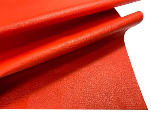 Mybecca Faux Leather Vinyl Fabric Color : Red BY THE Yard