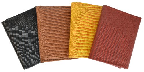 MARSHAL Snake Print Cowhide Leather Triifold Wallet with Center Id window & Credit card Slots3