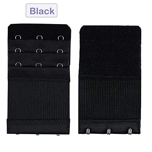 Bra Extender 3 Hooks 3 Rows, Stretchy Soft and Comfortable Bra Strap Extenders Elastic Bra Band, Pack of 44