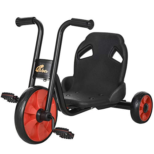 Flash Deals - 40% OFF Qaba Kids Tricycle with 10" Big Wheels Toddler Pedal Pusher Trike Bike for 2-6 Boys and Girls, Ride-on Toy for Indoor Outdoor 27.5" x 20" x 20.5", Black