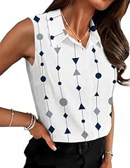 White Blue Geometric Jh599