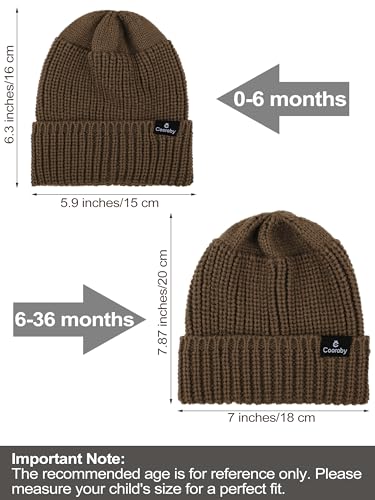Cooraby 4 Packs Kids Knitted Baby Beanie Hats Toddler Winter Bonnet Soft Warm Knit Hats Caps for Boys Girls2