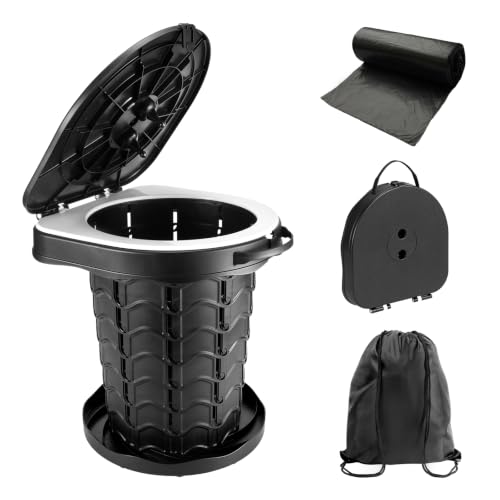 Campingtoilette Faltbar Camping Toiletten(WC) mit Deckel...