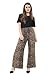 Produktbild WearAll Damen Palazzohose mit weitem Bein, ausgestellt, elastisch, einfarbig, Übergröße, Größen 4252 Gr. 24-26, leopardenmuster