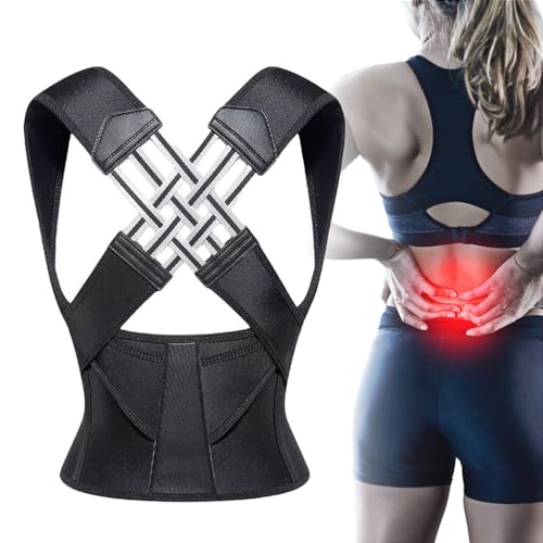 Colete Corretor Postural Feminino Coluna Lombar Cervical, Alívio Dores, Ajustável, Ombros, Costas, C