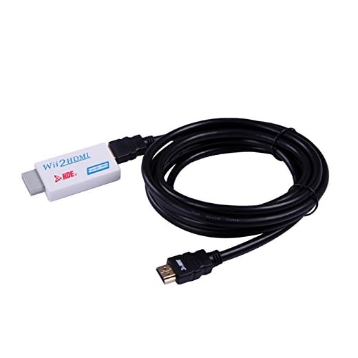 HDE Wii to HDMI Converter [Includes 1080p HDMI Cable 10ft] Wii 2 HDMI Adapter Output Video Audio with 3.5mm Jack Audio, Supports all Wii Display Modes
