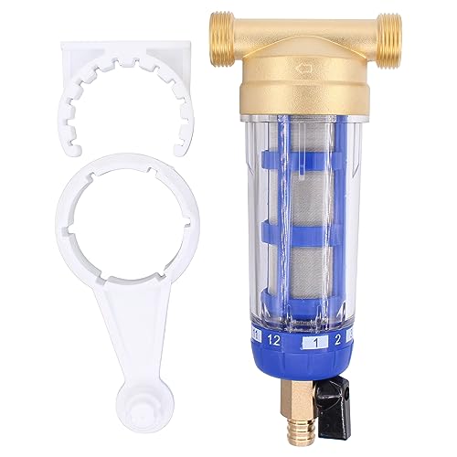 Wasserfilter wiederverwendbare Rückspülfilter Wasser Vorfilter Entkalken Regler Filter Hauswasserfilter Brunnenwasserschlauch Sedimentfilter 3/4' Wasserreiniger für ganzes Haus Wasserversorgungssystem