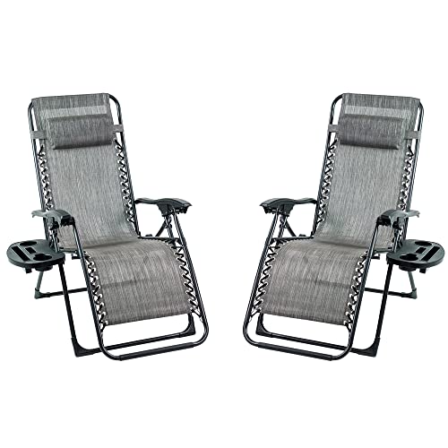 Sun-Ray 203078 Grey Upgraded Gravity Chairs, 35.43 x 25.59 x 41.5 Inches
