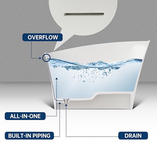 MEDUNJESS 51'' Japanese Soaking Tub, Stone Resin Free Standing Tub by MEDUNJESS - Used condition - Image 8