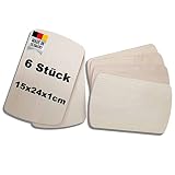 DEKOFANT Frühstücksbrettchen Holz 6er Set gerundet 24x15x1cm Ahorn 6-Stück