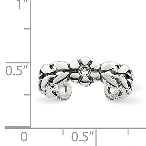 Ice Carats 925 Sterling Silver Vintage Crystals Adjustable Toe Ring Open Midi Fine Jewelry For Women Gifts For Her #TOP2