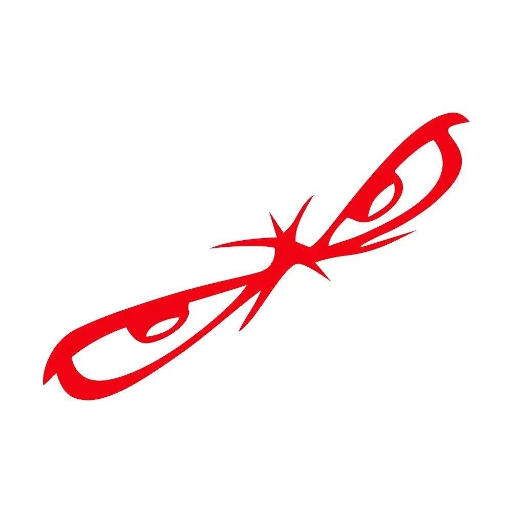 Bertdcx Glossy Red Auto Accessory Evil Eyes Car Front Windshield Sticker Vinyl Decal Decoration Accessories(Glossy Red)