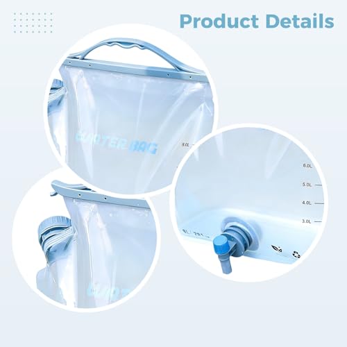 Sac à eau avec robinet portable et grande ouverture pour camping