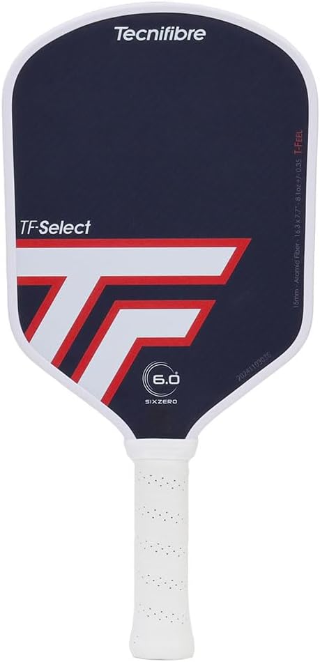 Tecnifibre TF-Select 15mm Pickleball Paddle-w/Honeycomb Polypropylene Core and Aramid Fiber Face (Engineered and Manufactured by SixZero)