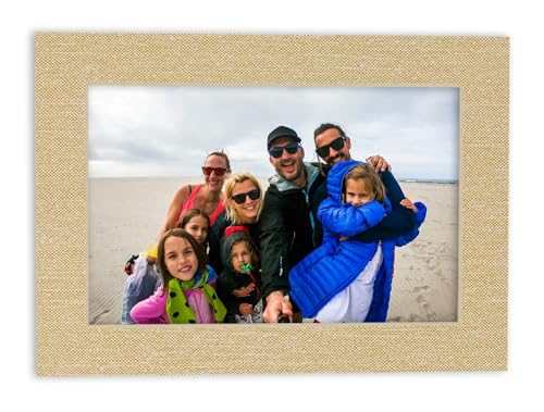 16x20 Mat Bevel Cut for 13x18 Photos - Acid Free Fresh Linen Canvas Precut Matboard - For Pictures, Photos, Framing - 4-ply Thickness