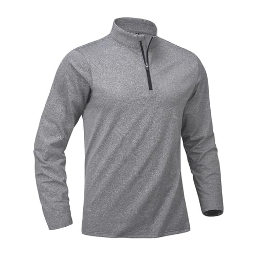 Men's Wool Pullover, Quarter-Zip Warm Sport Casual Top2