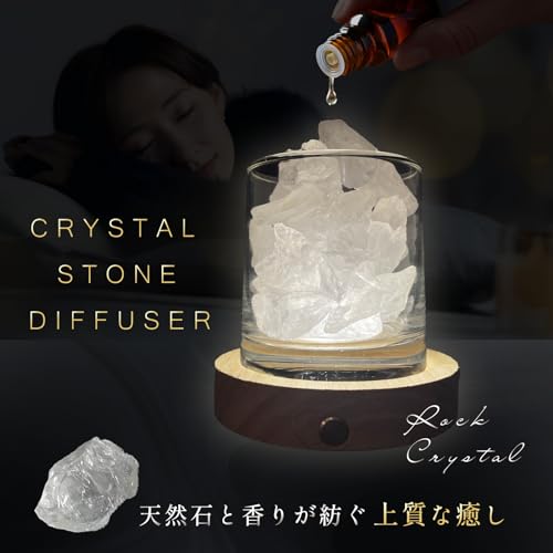 Alexim アロマストーン ロッククリスタル LED台座セット