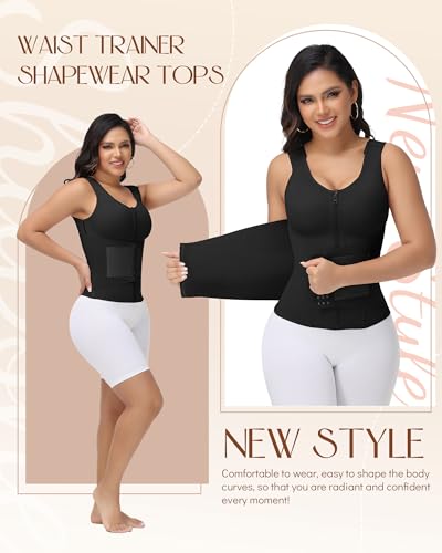 SHAPSHE Waist Trainer for Women Corset Shapewear Tummy Control Postpartum Waist Cincher Body Shaper Bra with Back Support2