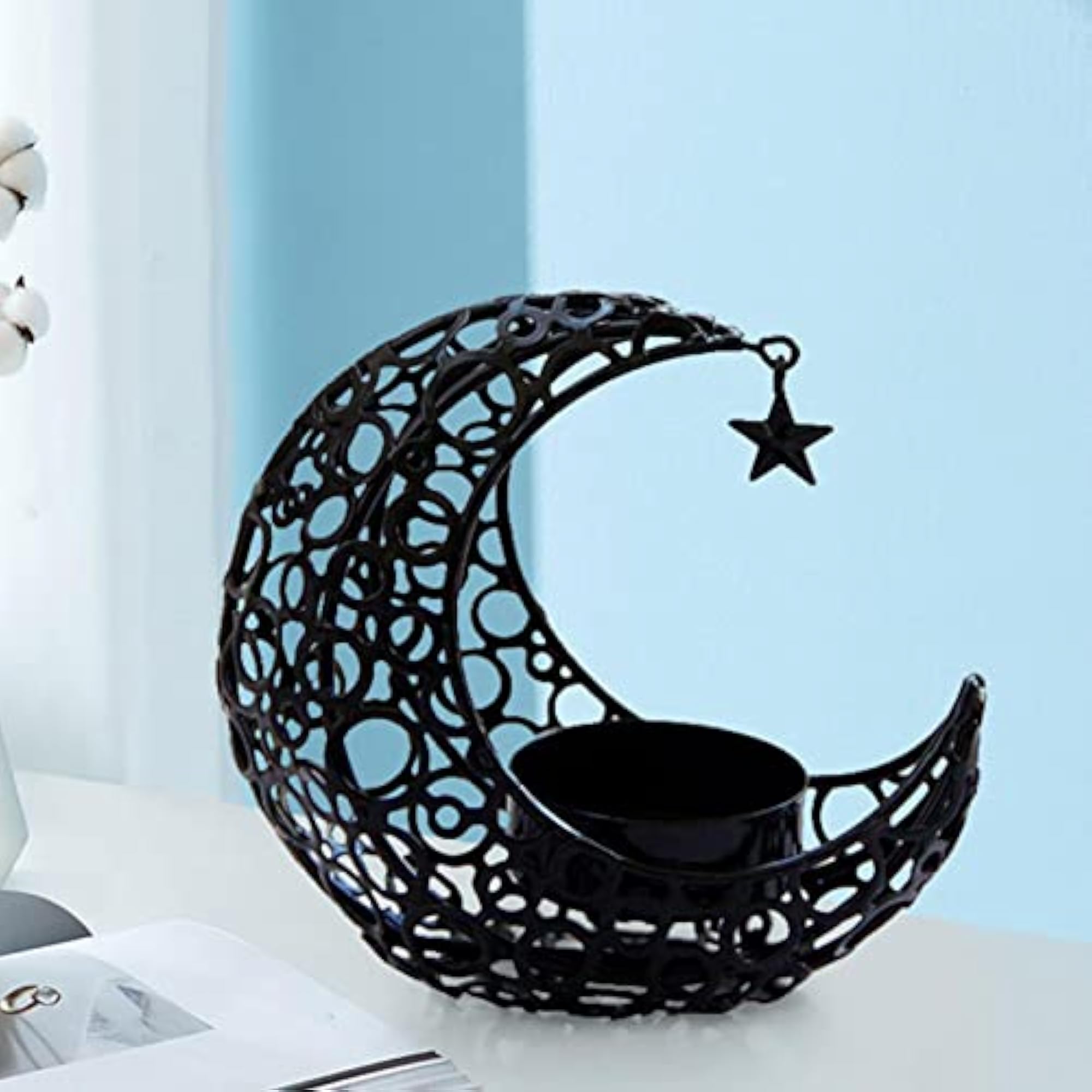 2x Eid Moon Star Candlestick Party Decor Gift