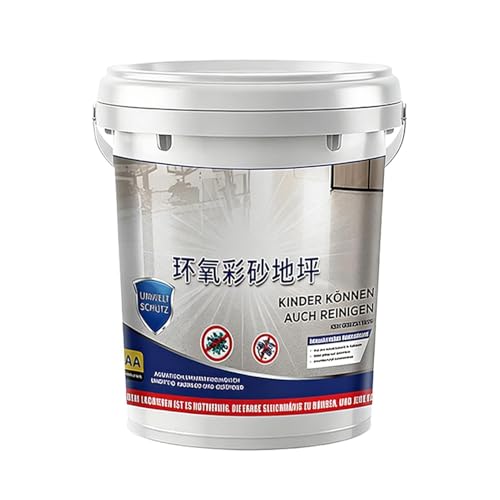 Pintura epoxi con para suelos | revestimiento resistente al desgaste y antideslizante | Pintura Epoxi Autonivelante para Suelos - para Interiores Exteriores Garaje Hormigón Edificio Casa Hogar