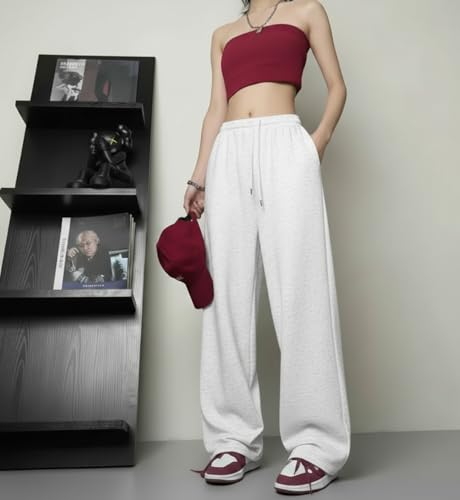 Image of dockstreet Straight Wide fit Long Length Open Bottom Jogger for Women /Trending Multi Pocket Style, Relaxed Casual Pants for Women