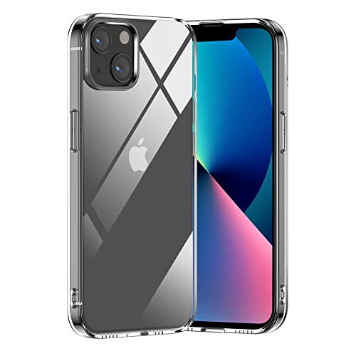 omitium Funda Compatible con iPhone 13 6.1 Pulgadas TPU Transparente Carcasa Compatible con iPhone 13 Anti Choques Cover Anti Arañazos Case Silicona Funda iPhone 13