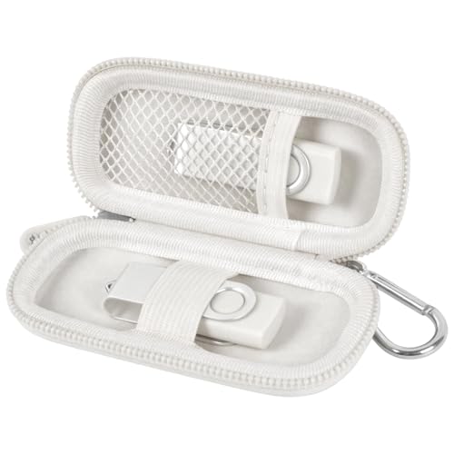 Image of USB Flash Drive Case, SD Card Holder Compatible with Thumb Drive, Memory Cards, SDXC SDHC Storage Bag, Electronic Accessories Organizer for SanDisk for Samsung for Inland (White)