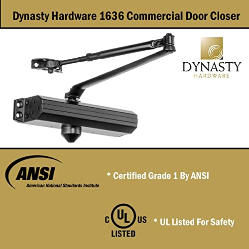 Dynasty Door Closer Adjustable Spring Size 3-6 Hydraulic Automatic Door Closer Series 1636 Dark Bronze - Thumbnail 6
