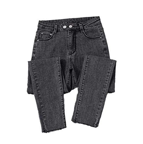 Jean noir femme gris XXL pantalon en denim aux finitions soignées
