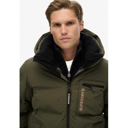 Superdry Para Hombre. MS110188A Chaqueta Ski Sports Washed Verde (Xl), Casual, Nieve, Sostenible, Nylon Reciclado - 4