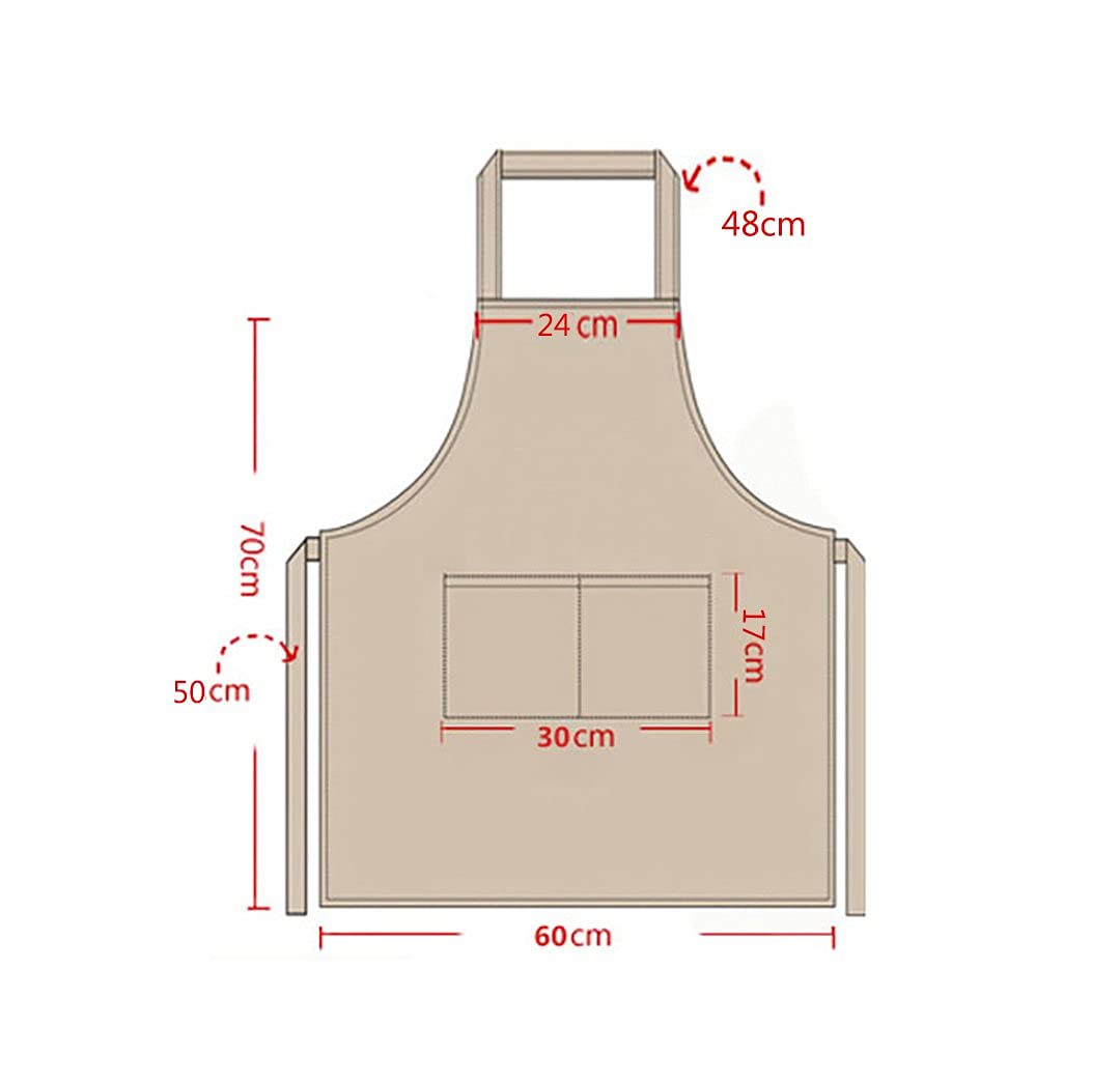 LOYHUANG Total 16PCS Bib Plain Colour Apron Adult with 2 Pockets for Women Men Chef Cooking Kitchen Painting Colourful
