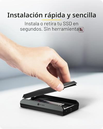 Caja M.2 NVMe USB4 Icy Box de aluminio con instalación sin herramientas para Windows y Mac 4
