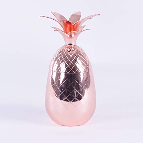 Homevibes Taza De Coctel, Vaso de Piña con Tapa, Copa De Acero Inoxidable, Copa para Cóctel, Copa De Vina, Ideal para Coctel o Decoración 50cl